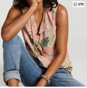 CAbi Women's Tropical Sleeveless Top - Pink